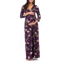 Wrapped Ruched Maternity Dress