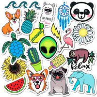 20-Pack VSCO Laptop Stickers for Water Bottles Cute,Waterproof,Aesthetic,Trendy Stickers for Teens,Girls Perfect for Waterbottle,Phone,Travel Extra Durable 100% Vinyl, Made in US