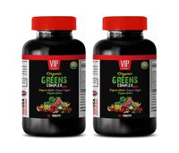 Cholesterol Wellness Complex - Organic Greens Complex - BlackBerry Extract Natural - 2 Bottles 120 Tablets