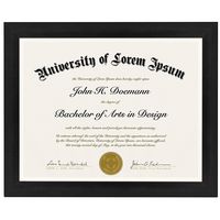 Americanflat 8.5x11 Black Diploma Frame | Shatter-Resistant Glass. Hanging Hardware Included!