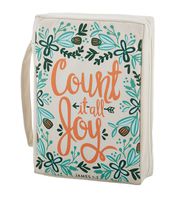 Faithworks Canvas Bible Book Cover, Count It All Joy,