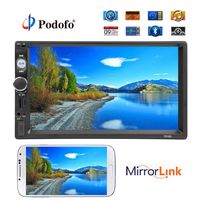 Podofo Car Stereo Bluetooth Audio Double Din Car Radio 7" LCD Touch Screen MP3/USB/SD AM/FM Multimedia Player Support Rear View Camera