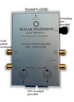 Bozak Madisson CLK-PH8 Phono Preamp Preamplifier Turntable Amplifier with DIN in/out