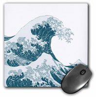 3dRose LLC 8 x 8 x 0.25 Inches Tsunami Ocean Wave Japan Mouse Pad (mp_130659_1)