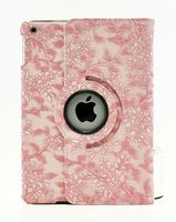 LiViTech(TM Grape Flower Design Series 360 Rotating PU Leather Case Smart Cover for Apple iPad Air 1st 2st Generation (iPad Air 1 & iPad Air 2, Pink)