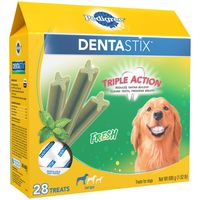 PEDIGREE DENTASTIX Large Dental Dog Treats Fresh, 1.52 lb. Pack (28 Treats)