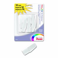 Pentel Arts Hi-Polymer White Cap Erasers (ZEH02PABP10)