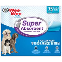 Wee-Wee Puppy Training Pee Pads 75-Count 24" x 24" Large Size Pads for Dogs