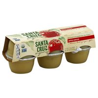 Santa Cruz Organic Apple Sauce, 6 Count per box, 24 Ounce, Pack of 4