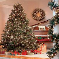 GladsBuy Shining Christmas Tree 10' x 10' Computer Printed Photography Backdrop Christmas Theme Background ZJZ-855