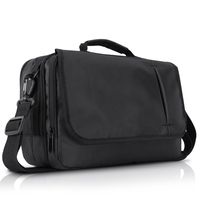 NAVISKAUTO Universal Business Messenger Bag Shoulder Bag for 10.1 inch Dual Portable DVD Player, Laptop and Tablet-Black (10.1 inch)