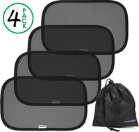 Yogo Baby Car Window Shade 4 Pack Cling Sunshade for Car Window Blocks Glare and Sun and UV Rays for Babies and Children