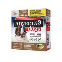 Advecta 3 Flea and Tick Topical Treatment, Flea and Tick Control for Dogs, X-Large over 50lbs, 4 Month Supply