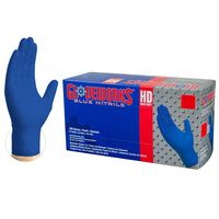 GLOVEWORKS HD Industrial Blue Nitrile Gloves - 6 mil, Latex Free, Powder Free, Diamond Texture, Disposable, Large, GWRBN46100-BX, Box of 100