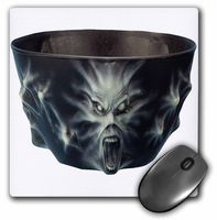 3dRose LLC 8 x 8 x 0.25 Inches Halloween Ghoulish Bowl Mouse Pad (mp_131209_1)