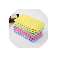 Sponge Cleaning Pads 10Pc 30X30Cm Microfiber Waffle Weave Cloth Kitchen Rags for Home Super Absorbent Dishcloth Car Glass Foor Cleaning Cloth,Color Mixing