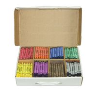 Prang Crayons Master Pack, Large Size, 8 Assorted Colors, 400 Count (32351)