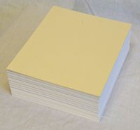 topseller100, Pack of 50 sheets 8x10 UNCUT matboard / mat boards (Cream)