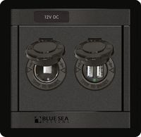 Blue Sea Systems 360 Panel with 12V DC Socket and Dual USB Charger