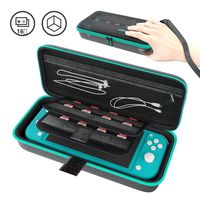 OIVO Carry Case for Nintendo Switch Lite, Durable Hard Shell Carrying Case Pouch for Nintendo Switch Lite Console with 16 Games Storage- Large Capacity (Turquoise)