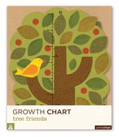 Petit Collage Folding Growth Chart, Tree Friends