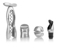 Rabbit 4 Piece Wine Tool Kit (Silver)