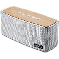 COMISO Bluetooth Speakers, 30W Loud Wood Home Outdoor Wireless Speaker, SubWoofer Tweeters for Super Bass Stereo Sound, 100Ft Bluetooth V4.2 and 12H Playtime