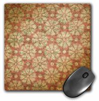 3dRose LLC 8 x 8 x 0.25 Inches Mouse Pad, Vintage Style Pink Fun Flowers (mp_99399_1)