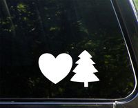 Sweet Tea Decals Heart Tree - 6 1/4" x 3-3/4"- Vinyl Die Cut Decal/Bumper Sticker for Windows, Trucks, Cars, Laptops, Glasses. Mugs, Etc.