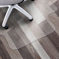 Matladin Heavy Duty PVC Chair Mat for Hardwood Surface Floor Office,Easy to Roll Out, Lays Flat Quick, 1/8 inches Thick Transparent Desk Chair Mat