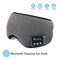 Bluetooth Sleeping Eye Mask Headphones,SKYEOL 4.2 Wireless Bluetooth Headphones Adjustable&Washable Music Travel Sleeping Headset with Built-in Speakers Microphone Hands-Free for Sleeping (Grey)
