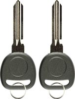 KeylessOption Replacement Uncut Transponder Chip Key Blank Ignition for Circle Plus (Pack of 2)