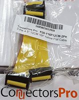 Pc Accessories - Connectors Pro IDC 16P Yellow 1.27mm Flat Ribbon Cable with 2.54mm FC 2x8 16 Pins Female to Female Connector (16P-12cm-2PK)