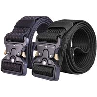 MOZETO Tactical Belt, Military Style 1.5 Inches Durable Nylon Web Belt, Quick-Release Heavy-Duty Metal Buckle Rigger Cobra Belt