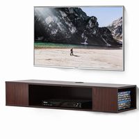 FITUEYES Floating TV Stand Wall Mounted Media Console 2 Tiers Entertainment Av Shelf DS210005WW