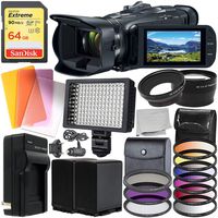Canon Vixia HF G50 UHD 4K Camcorder with Advanced Accessory Bundle - Includes: SanDisk Extreme 64GB SDXC Memory Card + 2X Extended Life Replacement Battery + More