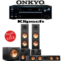 Klipsch RP-280F 5.1-Ch Reference Premiere Home Theater System with Onkyo TX-NR676 7.2-Ch 4K Network AV Receiver