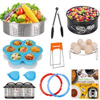 3 Qt Accessories Set for Instant Pot, Compatible with InstaPot Accessories 3 Quart Only, Mini Accessory Including Sealing Ring Steamer Basket Springform Pan Egg Rack Trivet