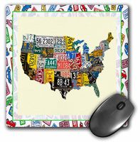 3dRose LLC 8 x 8 x 0.25 Inches Mouse Pad, License Plate Game (mp_14896_1)