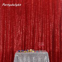 Dark Red PartyDelight Sequin Backdrop, Wedding Curtain Special Events, Party, 6FTx7FT