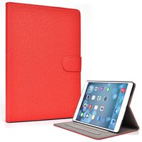 SLIM PORTABLE Folding Smart Stand Cover Case Protector for Apple iPad Air 9.7' 1 & 2 WiFi 4G LTE (Fire Red)