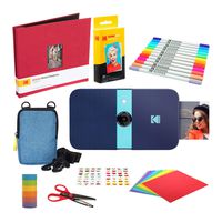 KODAK Smile Instant Print Digital Camera (Blue) Scrapbook Kit with Soft Case
