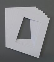 Pack of 10 11x14 Cream Picture Mats with White Core Bevel Cut for 8x10 Pictures