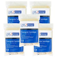 LINE2design Triangular Bandage First Aid Bandage Fracture Fixation Emergency 5Pk