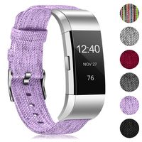 Humenn Bands Compatible with Fitbit Charge 2, Breathable Woven Fabric Quick Replacement Wristband Straps, Women Men