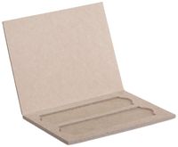 Heathrow Scientific HD9904 Heavy Cardboard Slide Mailer with Thumb Groove, 2 Place, 103mm Length x 79mm Width x 5mm Height (Pack of 36)
