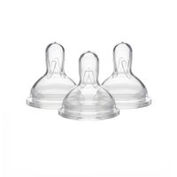 Medela Medium Flow Nipples with Wide Base, 3 Pack, Baby Age 4-12 Months, Compatible with All Medela Breast Milk Bottles, Made Without BPA