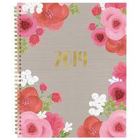 Cambridge 2019 Weekly & Monthly Planner, 8-1/2" x 11", Large, Customizable Clear Poly Cover, Arabella (1157-901)