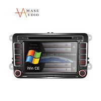 AMASE AUDIO Car Stereo, 2 Din for VW Golf Polo Passat Tiguan Jetta, 7 inch Touchscreen, in-Dash Car DVD Player, Windows CE with GPS Map, Backup Camera License Plate