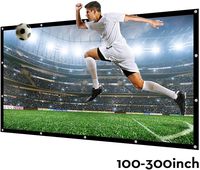 100 inch Projector Screen Outdoor Indoor 16:9 Diagonal NIERBO Projection Screen Portable 4K 3D Projector Movie Screen Support Front Rear Projection